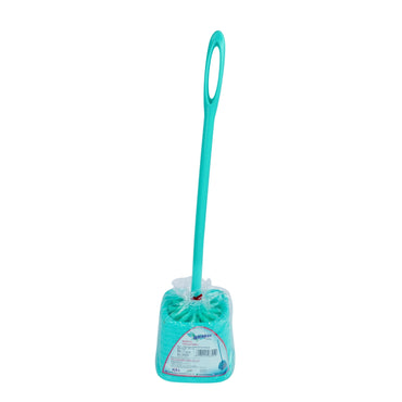 SHAGUN Toilet Brush with Stand, Turquoise, Durable Bathroom Cleaning Brush