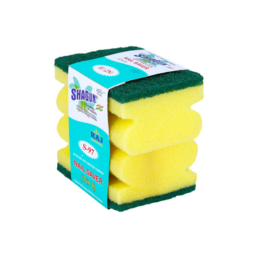 Shagun Nail Saver Scrub Sponge (2 in 1) – Heavy Duty Multi-Purpose Cleaning Pad (2 Pc)