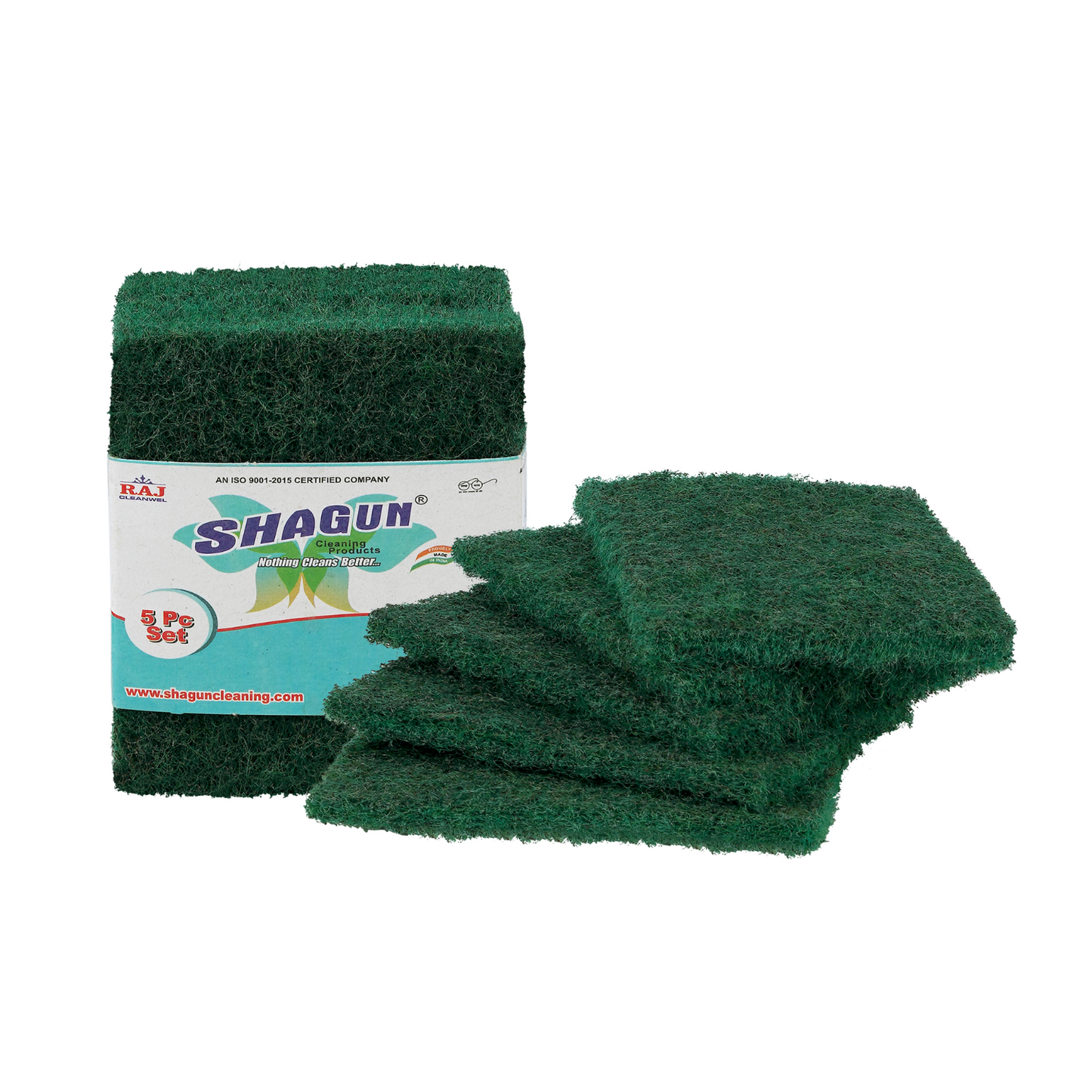 Shagun Scrub Pad 5 Pc Set – Premium Scrub and Pad Combo for Kitchen Cleaning, Non-Scratch, Long-Lasting Performance, Made in India, ISO 9001:2015 Certified, Item Code S-62