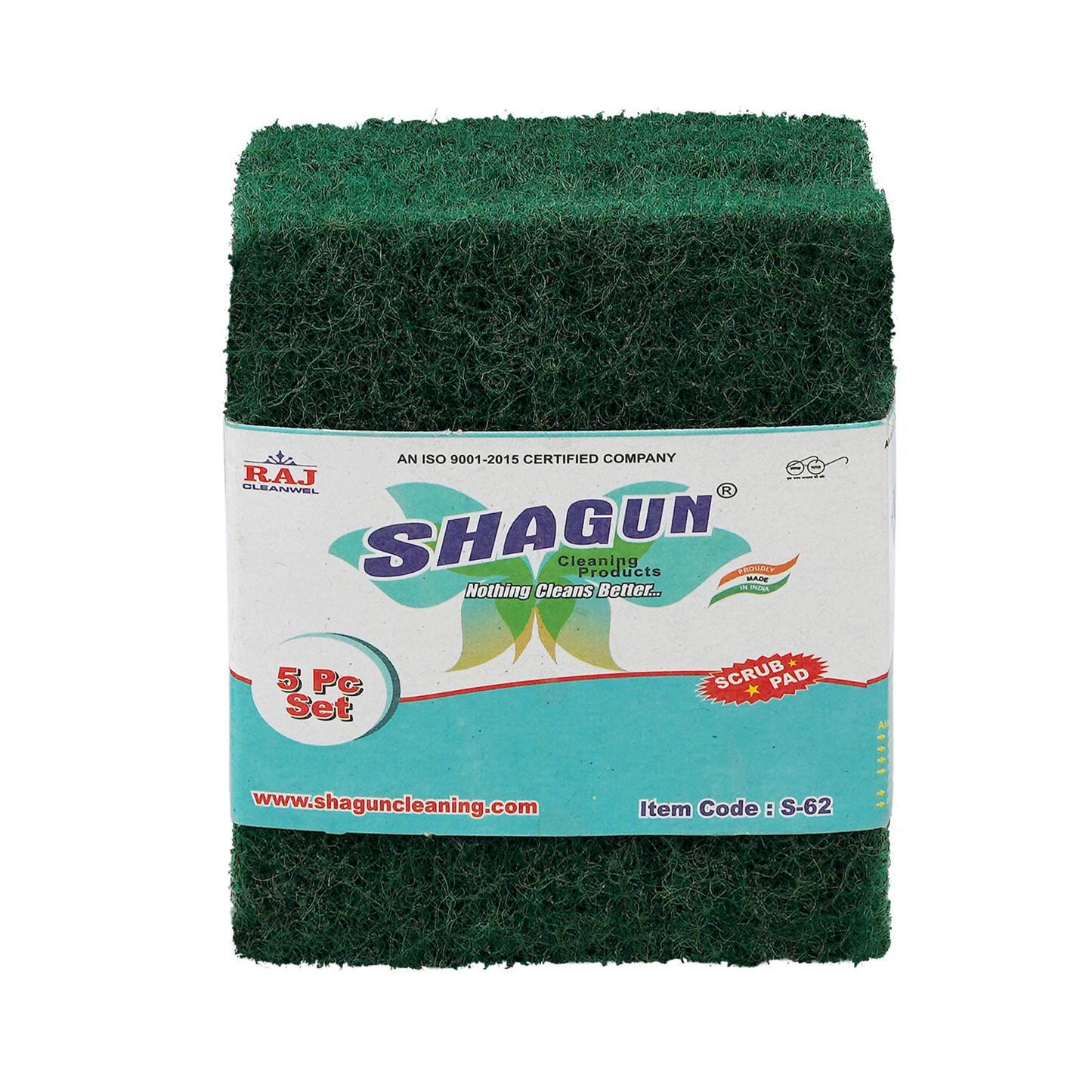 Shagun Scrub Pad 5 Pc Set – Premium Scrub and Pad Combo for Kitchen Cleaning, Non-Scratch, Long-Lasting Performance, Made in India, ISO 9001:2015 Certified, Item Code S-62