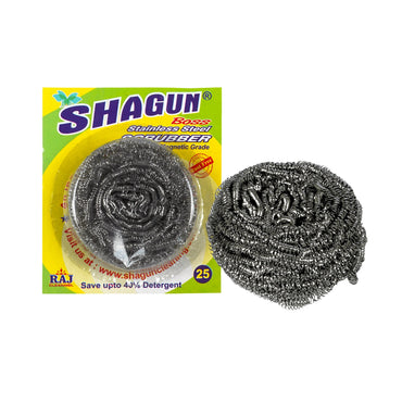 Shagun Boss Stainless Steel Scrubber β 25g (12 Pack) | Heavy-Duty & Rust-Free