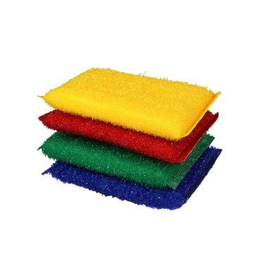 Shagun Dish Cloth Cleaning Pad – Zari 4 Pcs Set (S-10) | Multi-Color Scrubber for Kitchen & Utensils