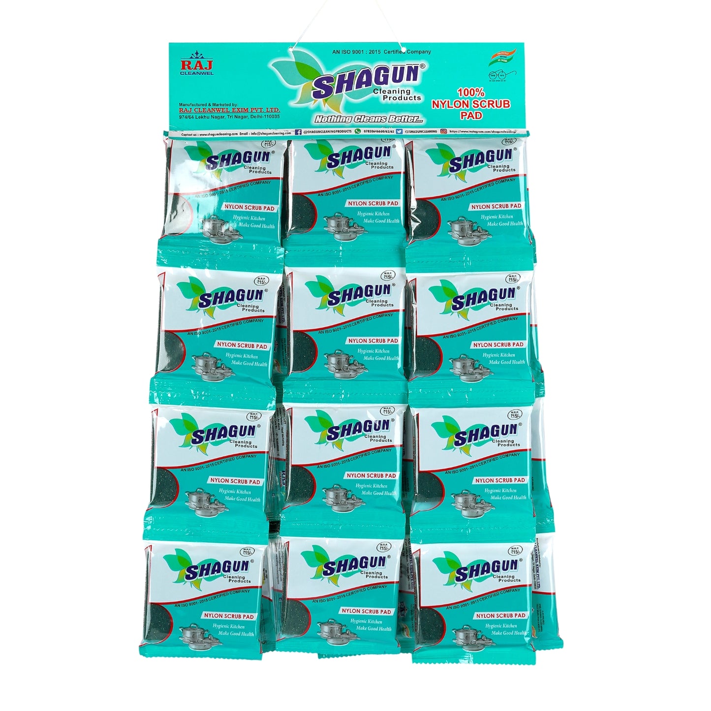 Shagun 100% Nylon Scrub Pad - Pack of 10