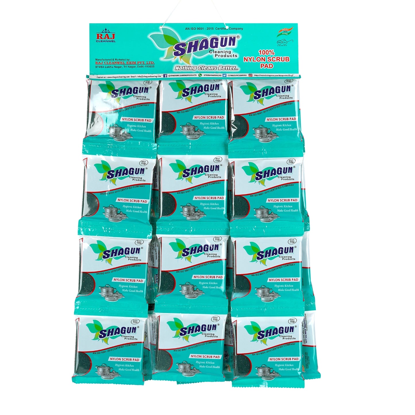 Shagun 100% Nylon Scrub Pad - Pack of 10