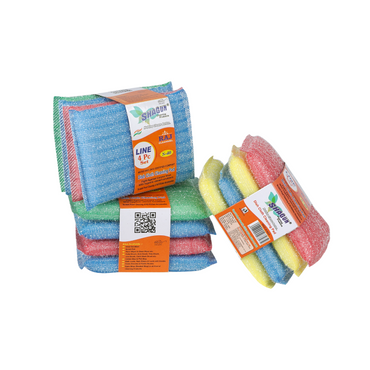 Shagun Dish Cloth Cleaning Pad – 3 Pc Multi-Color Kitchen Scrubber Set for Utensils, Non-Stick Cookware & Dishwashing