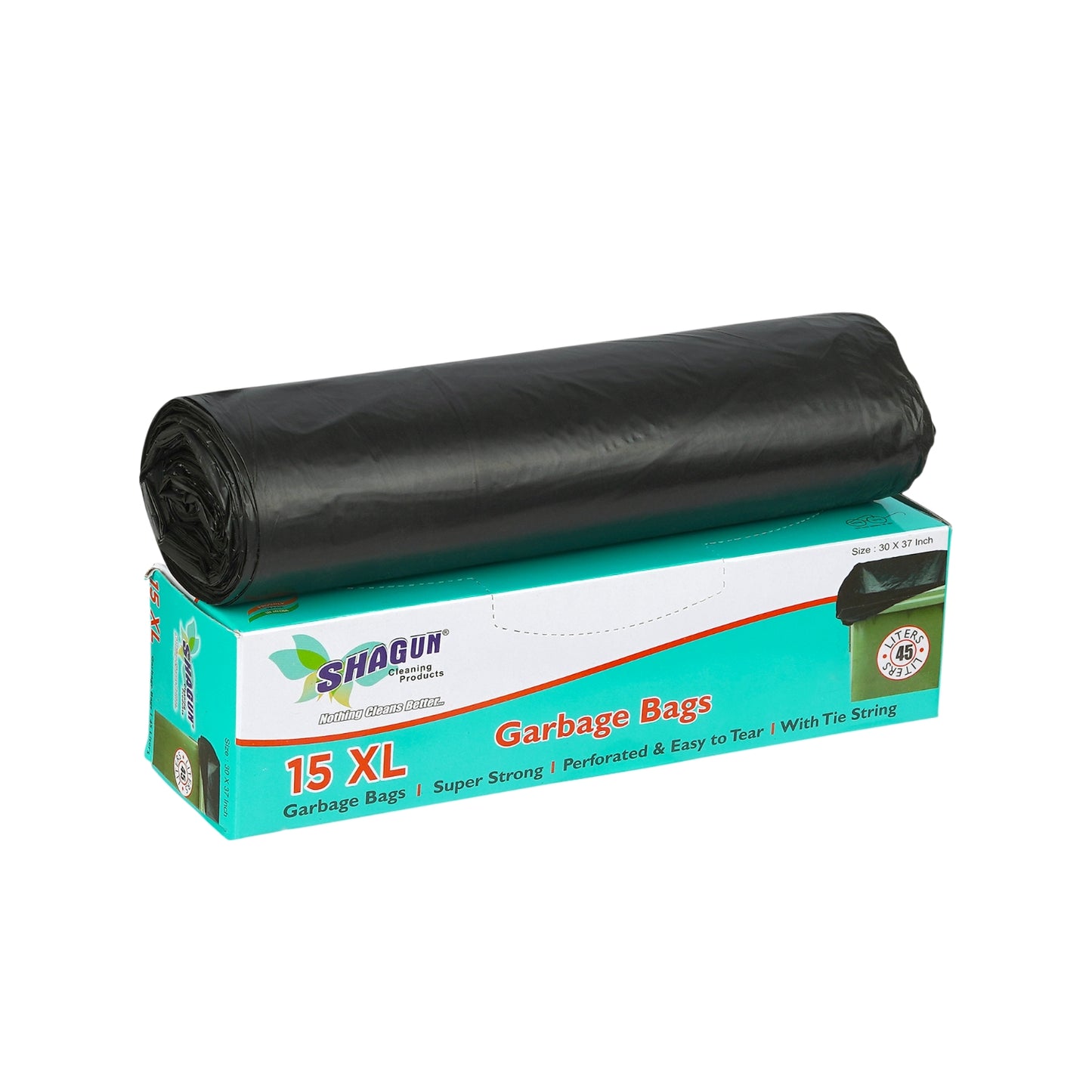 Shagun XL Garbage Bags – Pack of 15 | Extra Large | Heavy Duty, Leak-Proof with Tie String