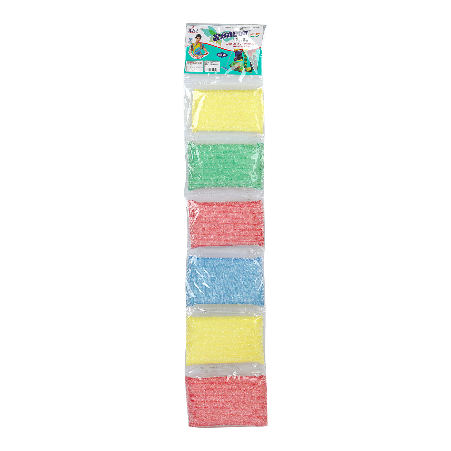 Shagun Dish Cloth Cleaning Pad – 6 Pc Multi-Color Kitchen Scrubber Set for Utensils, Non-Stick Cookware & Dishwashing (Premium Line)