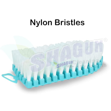 SHAGUN Flexible Cloth Washing Brush Soft & Hard Bristles for Deep Cleaning Ergonomic Grip & Bendable Body for Effective Scrubbing (2)