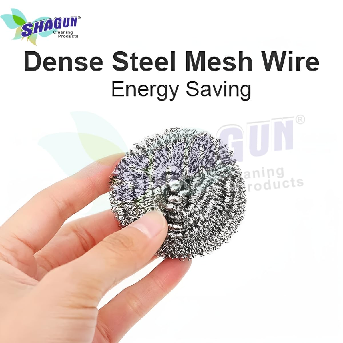 SHAGUN Stainless Steel Scrubber Heavy Duty Metal Scouring Pad for Tough Grease Removal, Rust-Free & Durable Cleaning for Kitchen, Utensils, Pots, Pans & Bathroom Per 10g (12)