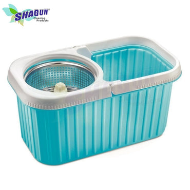 SHAGUN 8L Steel Spin Mop with Complete Kit Best for House & Kitchen Cleaning (Blue)