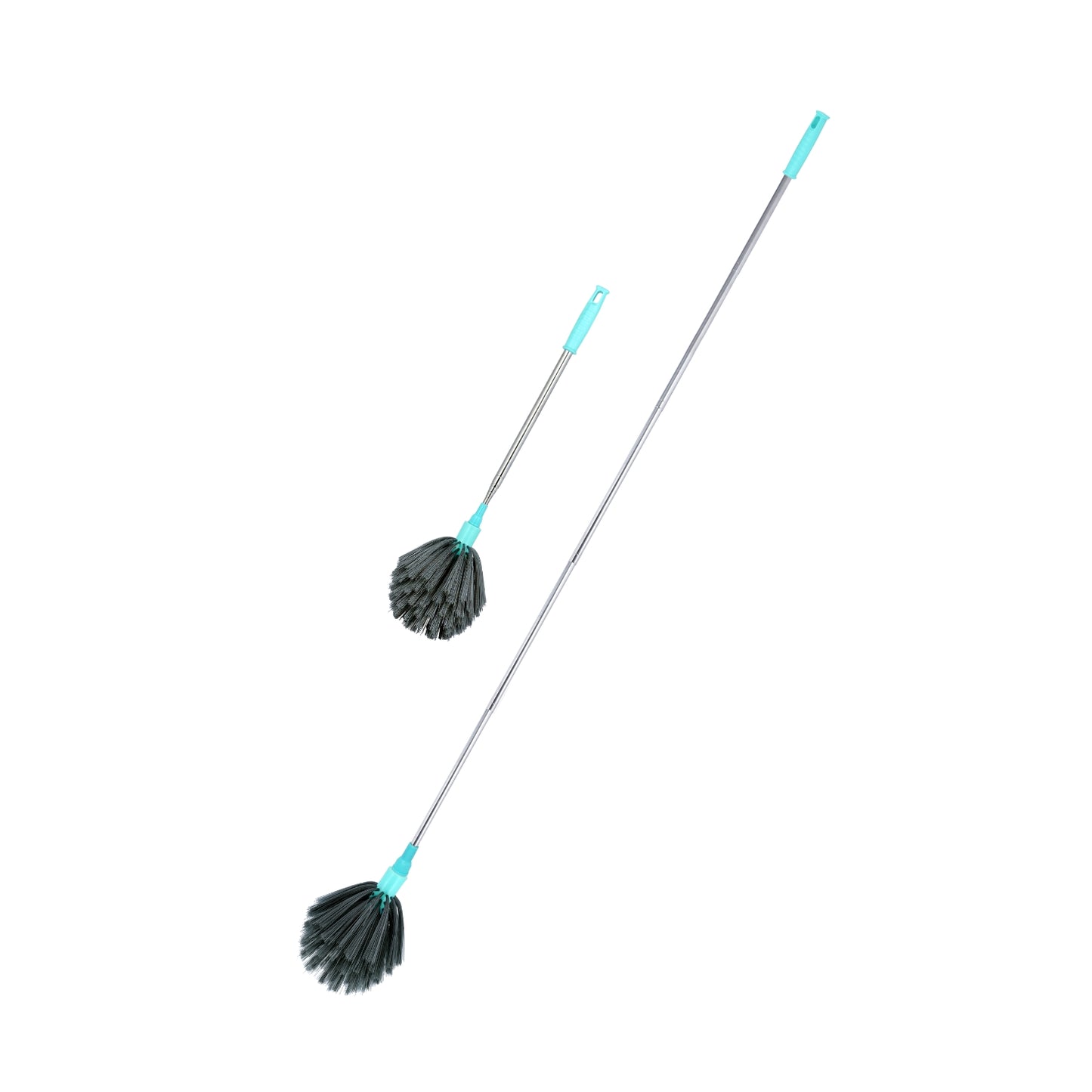 SHAGUN Lotus Jala – Extendable Telescopic Ceiling & Fan Duster with Soft Bristles and Steel Rod, Sea Green Handle