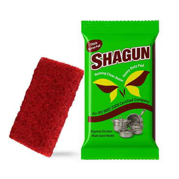 SHAGUN Heavy Duty Scrub Pad for Utensils | Kitchen Cleaning Scrubber | Pack of 12 | Non-Scratch Dishwashing Pad