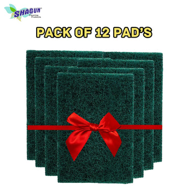 Shagun-Brite Heavy Duty Scrub Pad | Pack of 12 | 4x6 inch | Nylon Polyester Alox | Kitchen Cleaning Scrubber for Utensils