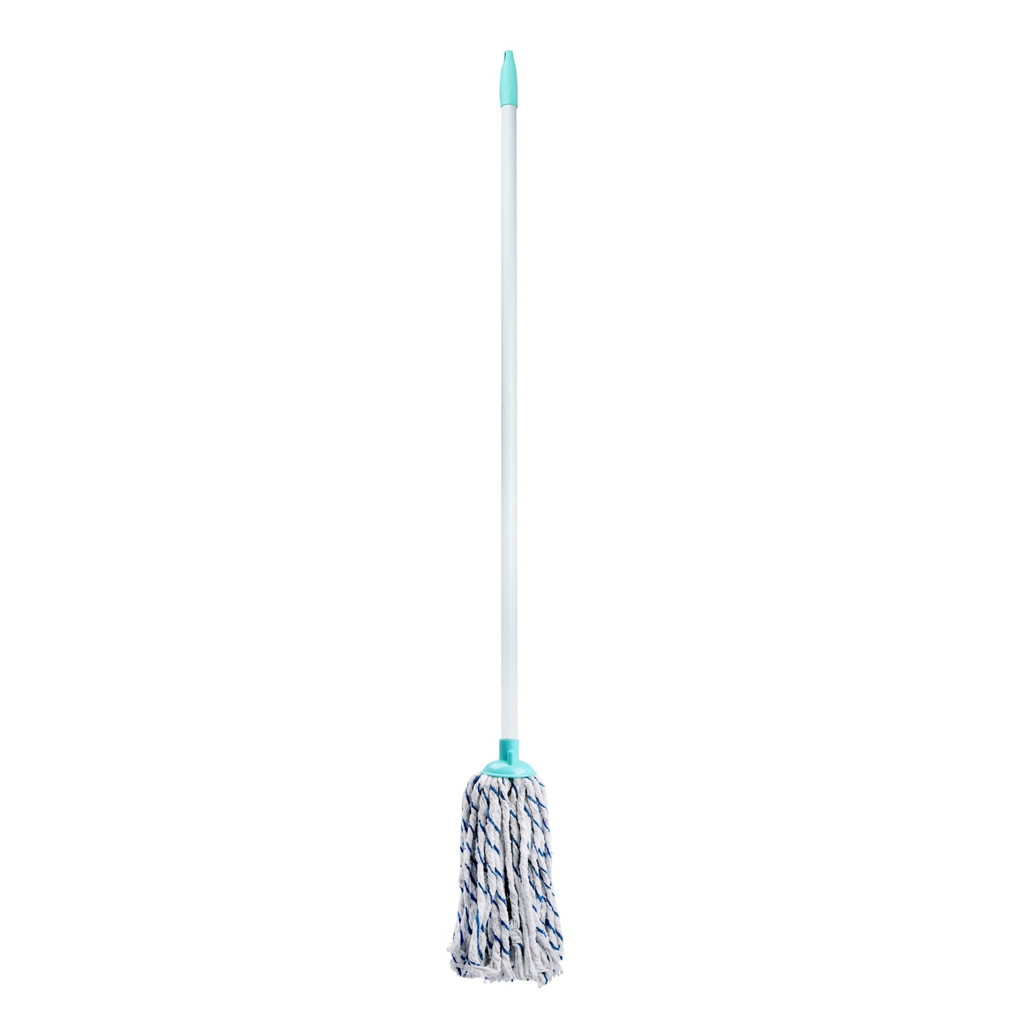 SHAGUN Cotton String Mop with PVC Handle, High Absorbency, Black and Grey