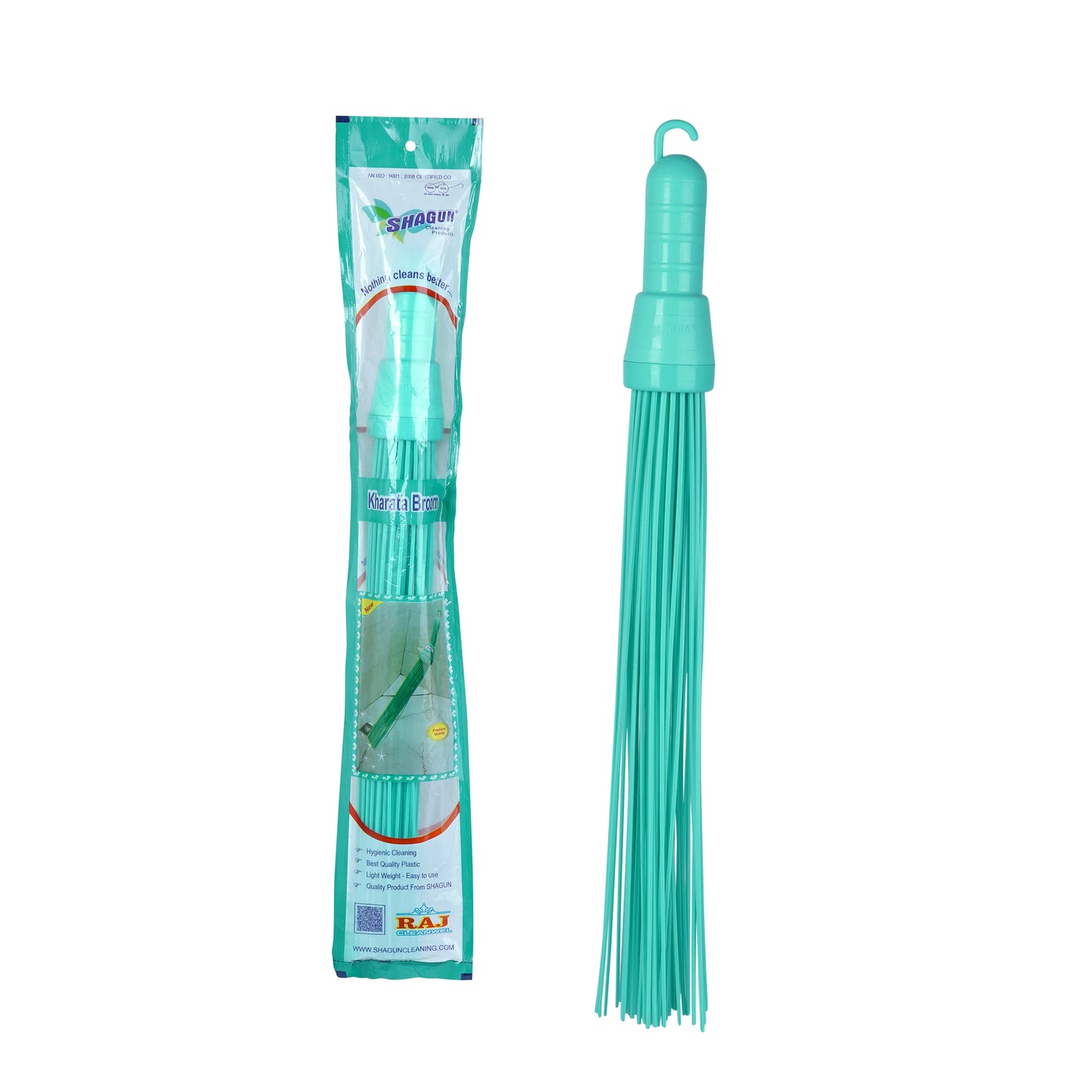 SHAGUN Premium Unbreakable 44 Plastic Sticks Broom | Extra Strong Fiber Sticks | Heavy-Duty, Washable & Non-Shedding | Ideal for Wet & Dry Cleaning | Indoor & Outdoor Use