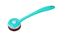 SHAGUN Long Handle Scrub Pad | Multipurpose Cleaning Brush with Nylon Scrubber | Bathroom, Kitchen & Floor Cleaner
