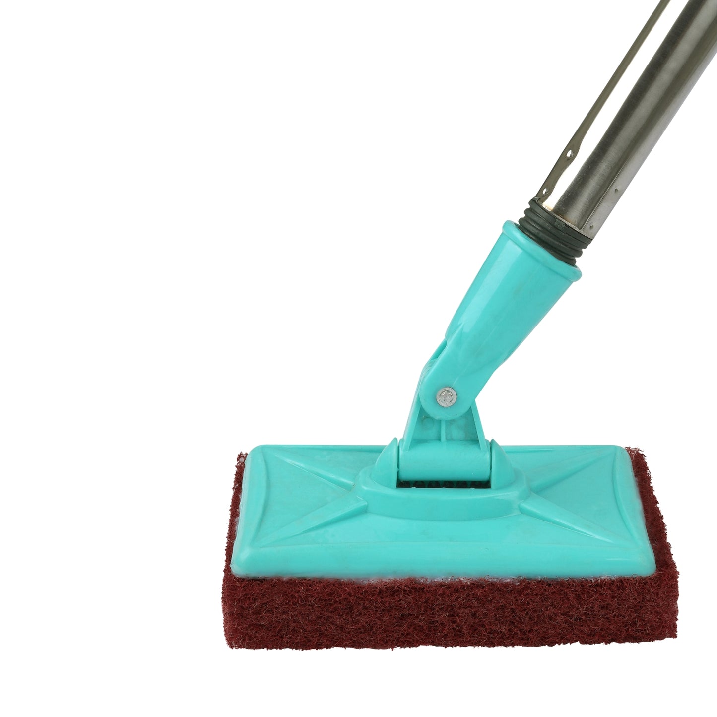SHAGUN 36 Inch Floor Scrubber Mop Heavy Duty Long Handle with 3x4 Nylon Scrubber & Rust-Proof PVC-Coated Handle for Tiles, Marble, and Bathroom Cleaning