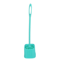 SHAGUN Toilet Brush with Stand, Turquoise, Durable Bathroom Cleaning Brush