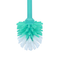 SHAGUN Toilet Brush with Stand, Turquoise, Durable Bathroom Cleaning Brush