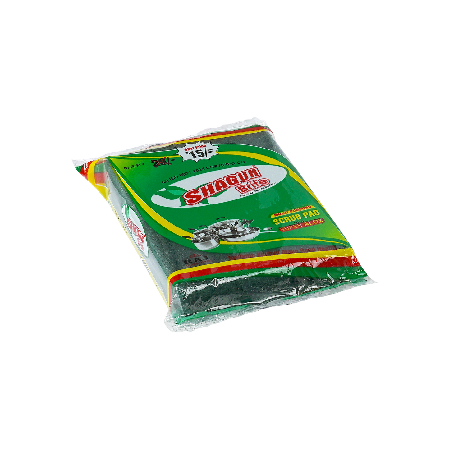 Shagun Brite Multi-Purpose Scrub Pad – Tough Cleaning with Super ALOX (Pack of 12, ₹15 Each)