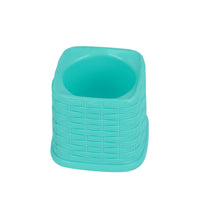 SHAGUN Toilet Brush with Stand, Turquoise, Durable Bathroom Cleaning Brush