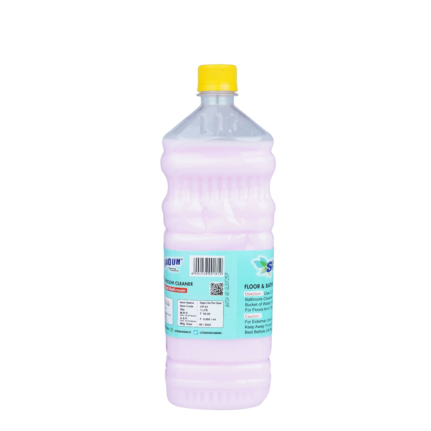 Shagun Floor & Bathroom Cleaner – Rose Perfumed (1L)