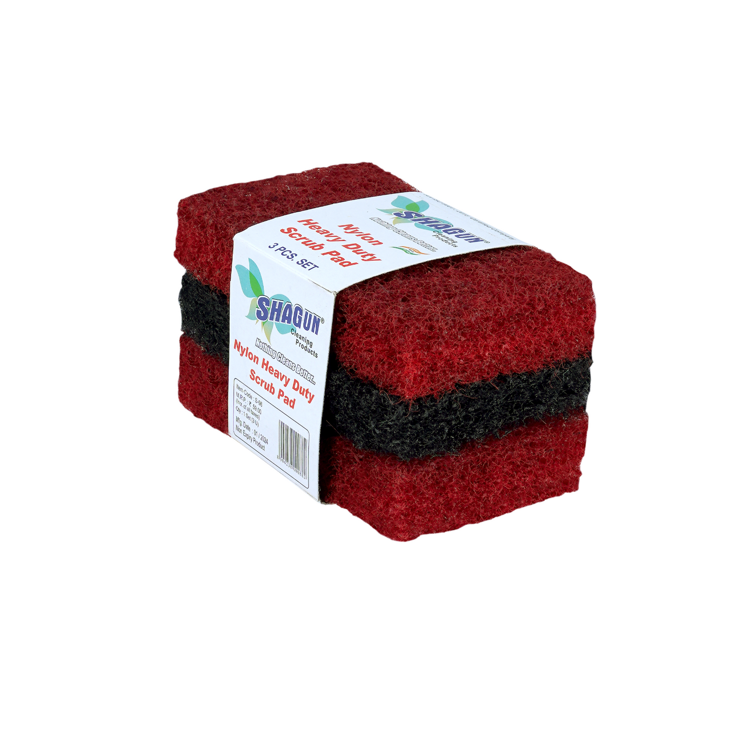 Shagun Nylon Heavy Duty Scrub Pad – Tough & Durable Cleaning Pads (3 Pc Set)