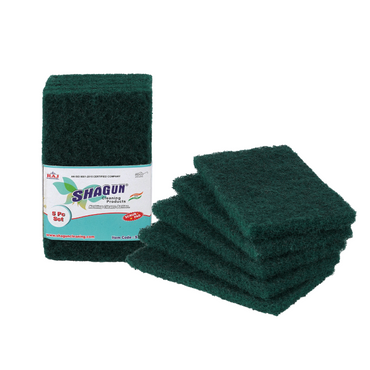 Shagun Cleaning Scrub Pads - 5 Piece Set for Kitchen, Pots, Pans & Household Cleaning