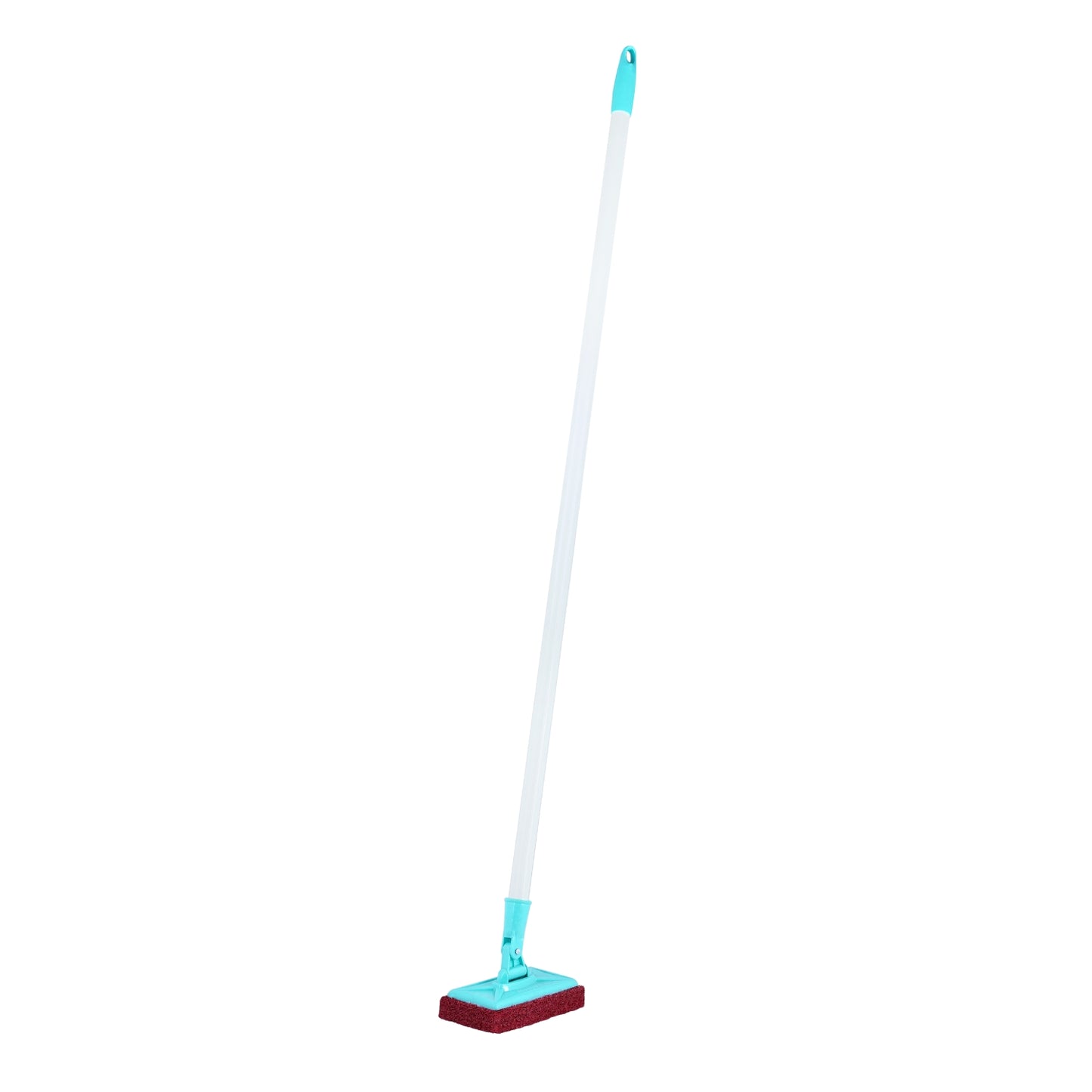SHAGUN 36 Inch Floor Scrubber Mop Heavy Duty Long Handle with 3x4 Nylon Scrubber & Rust-Proof PVC-Coated Handle for Tiles, Marble, and Bathroom Cleaning