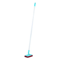 SHAGUN 36 Inch Floor Scrubber Mop Heavy Duty Long Handle with 3x4 Nylon Scrubber & Rust-Proof PVC-Coated Handle for Tiles, Marble, and Bathroom Cleaning