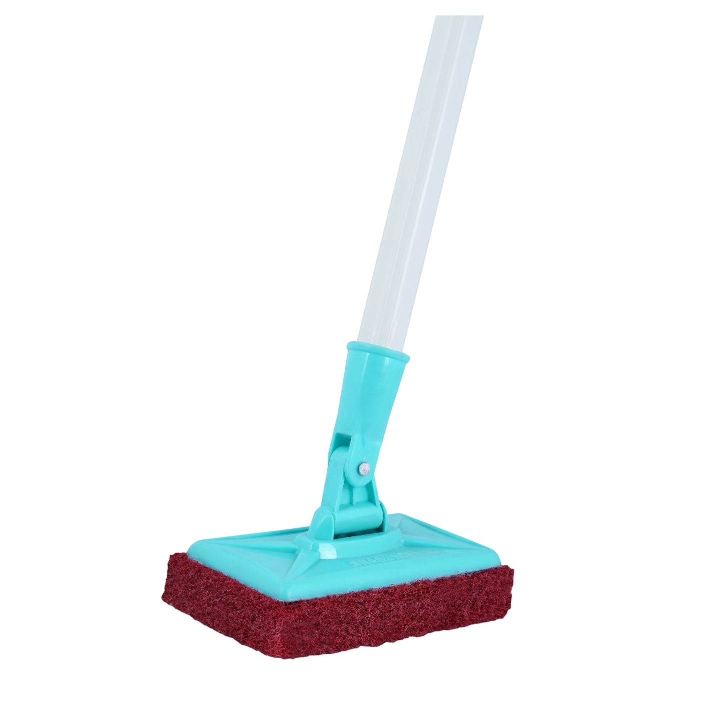 SHAGUN 36 Inch Floor Scrubber Mop Heavy Duty Long Handle with 3x4 Nylon Scrubber & Rust-Proof PVC-Coated Handle for Tiles, Marble, and Bathroom Cleaning
