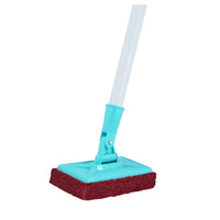 SHAGUN 36 Inch Floor Scrubber Mop Heavy Duty Long Handle with 3x4 Nylon Scrubber & Rust-Proof PVC-Coated Handle for Tiles, Marble, and Bathroom Cleaning