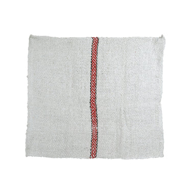 SHAGUN Cotton Dish Towels with Striped Pattern, Grey with Red and Black Stripes, Kitchen Tea Towels