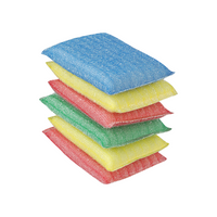 Shagun Dish Cloth Cleaning Pad – 6 Pc Multi-Color Kitchen Scrubber Set for Utensils, Non-Stick Cookware & Dishwashing (Premium Line)