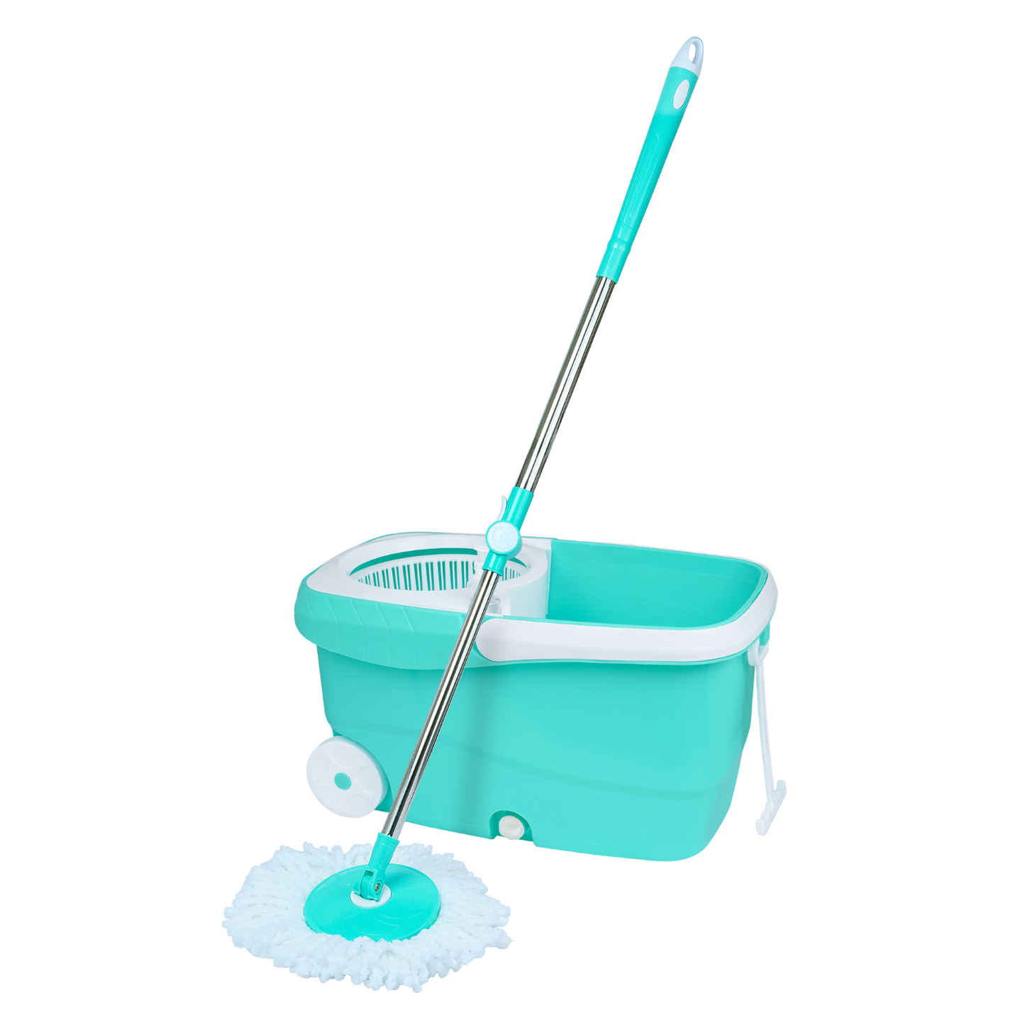 SHAGUN 360° Spin Plastic Mop with Stainless Steel Best for House Cleaning (Blue)