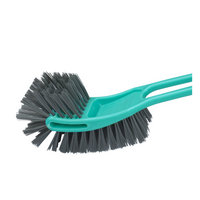 SHAGUN Double-Action Toilet Brush, 360-Degree Deep Cleaning, Long Handle with Durable Bristles, Turquoise