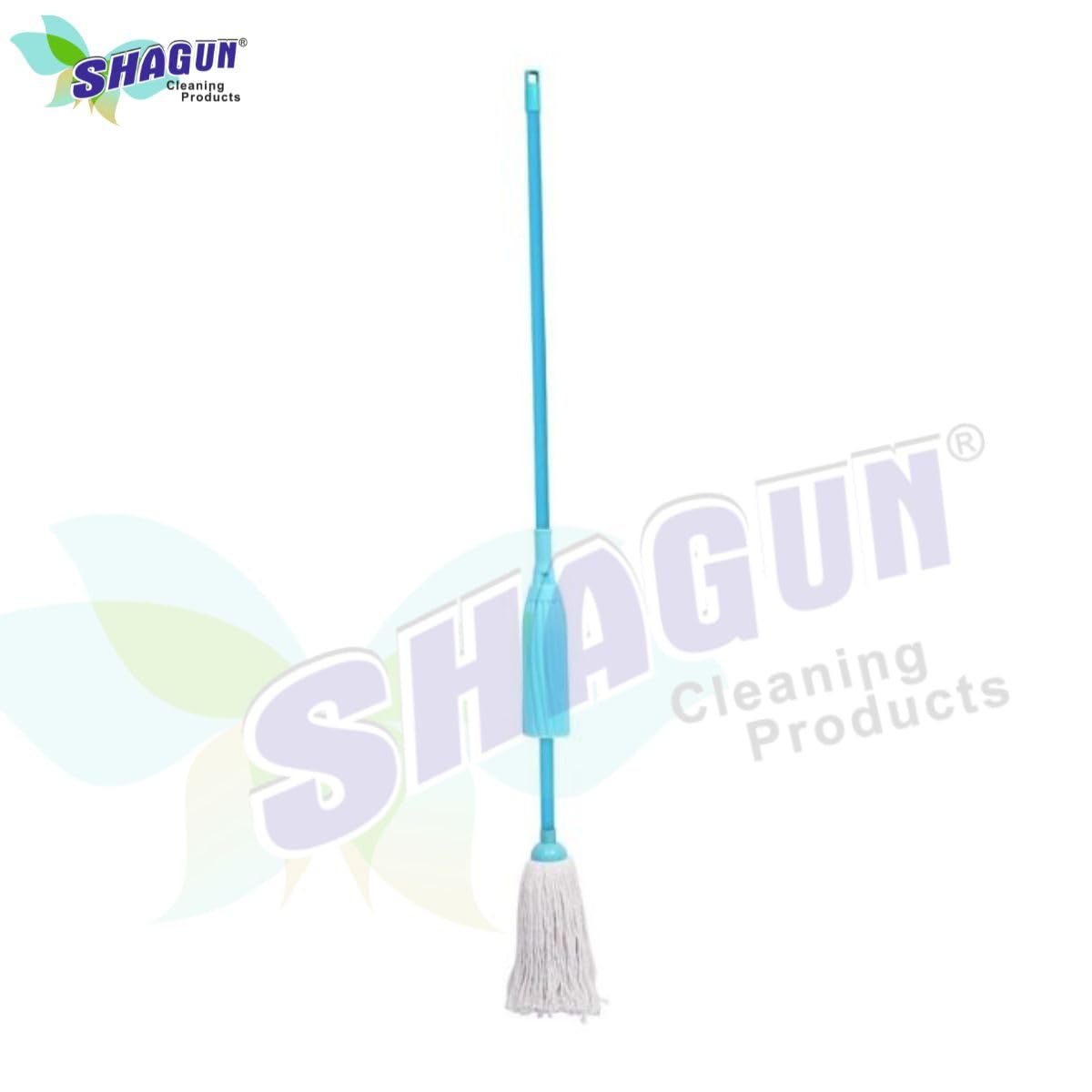 SHAGUN Microfiber Bottle Mop with Long Handle, Floor Cleaning Mop for Tiles, Wood and Marble, Turquoise