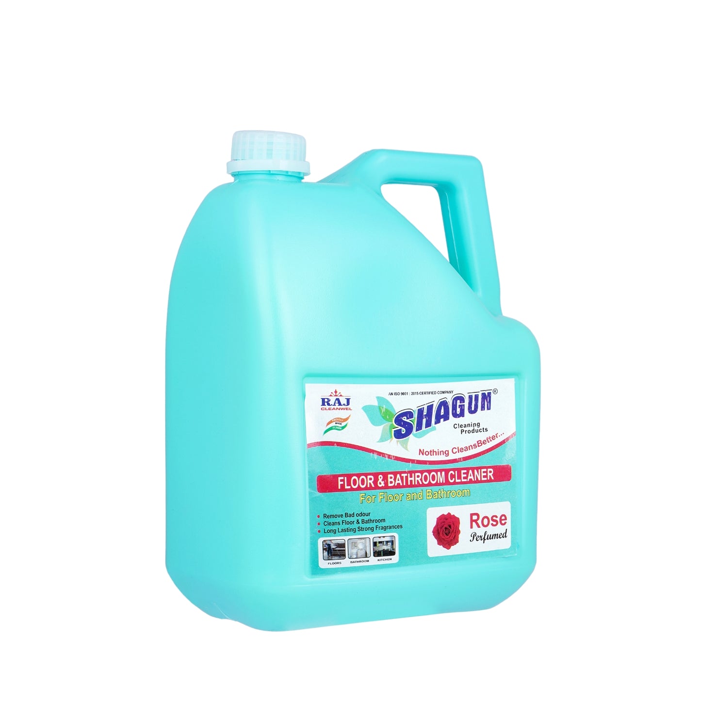 Shagun Floor & Bathroom Cleaner – Rose Perfumed (5L)