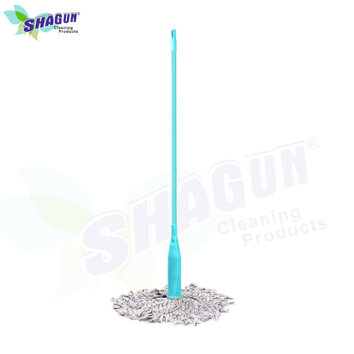 SHAGUN Microfiber Bottle Mop with Long Handle, Floor Cleaning Mop for Tiles, Wood and Marble, Turquoise