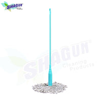 SHAGUN Microfiber Bottle Mop with Long Handle, Floor Cleaning Mop for Tiles, Wood and Marble, Turquoise