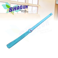 SHAGUN Premium Plastic Stick Broom | Heavy-Duty Fiber Bristles | Washable, Non-Shedding & Long-Lasting | Ideal for Wet & Dry Cleaning | Indoor & Outdoor Use