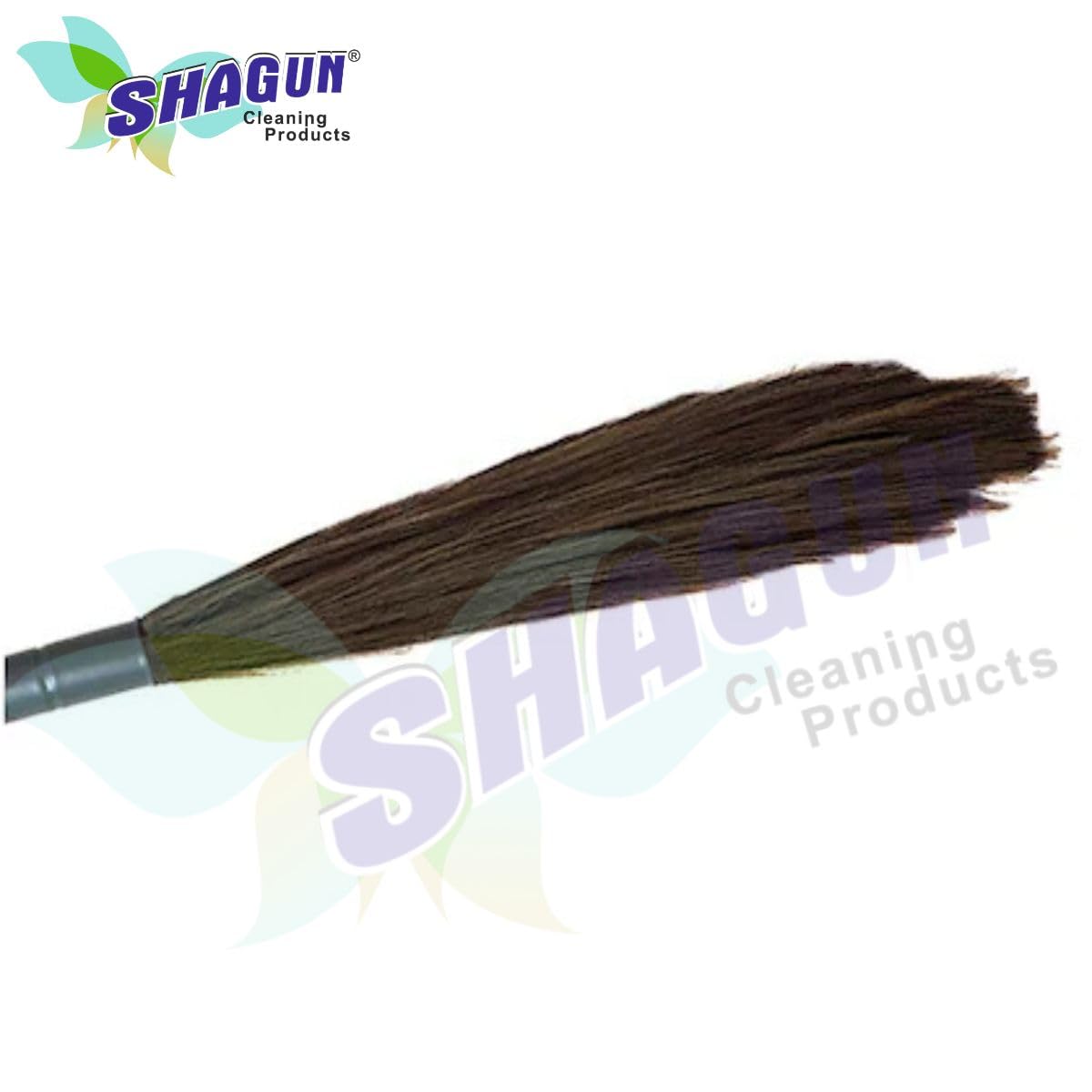 SHAGUN S-400 Premium Long-Lasting Grass Broom with Sturdy Plastic Handle for Efficient Cleaning