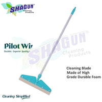 SHAGUN Floor Cleaning Wiper with Premium PVC Coated Handle (39") | Wide Cleaning Head EVA Rubber Blade Streak-Free Cleaning for Tiles, Glass & Bathrooms