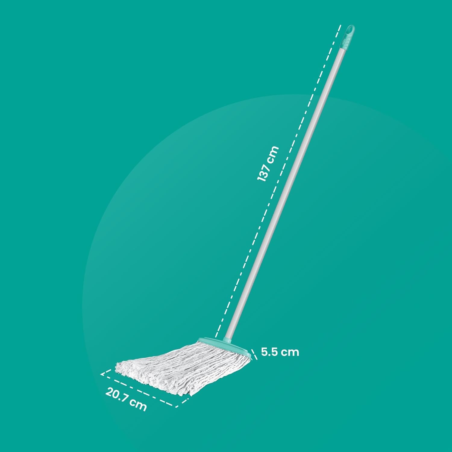 SHAGUN Premium Microfiber Cotton Mop Heavy Duty Floor Cleaning with Sturdy Handle & Super Absorbent Head Scartchless Mop