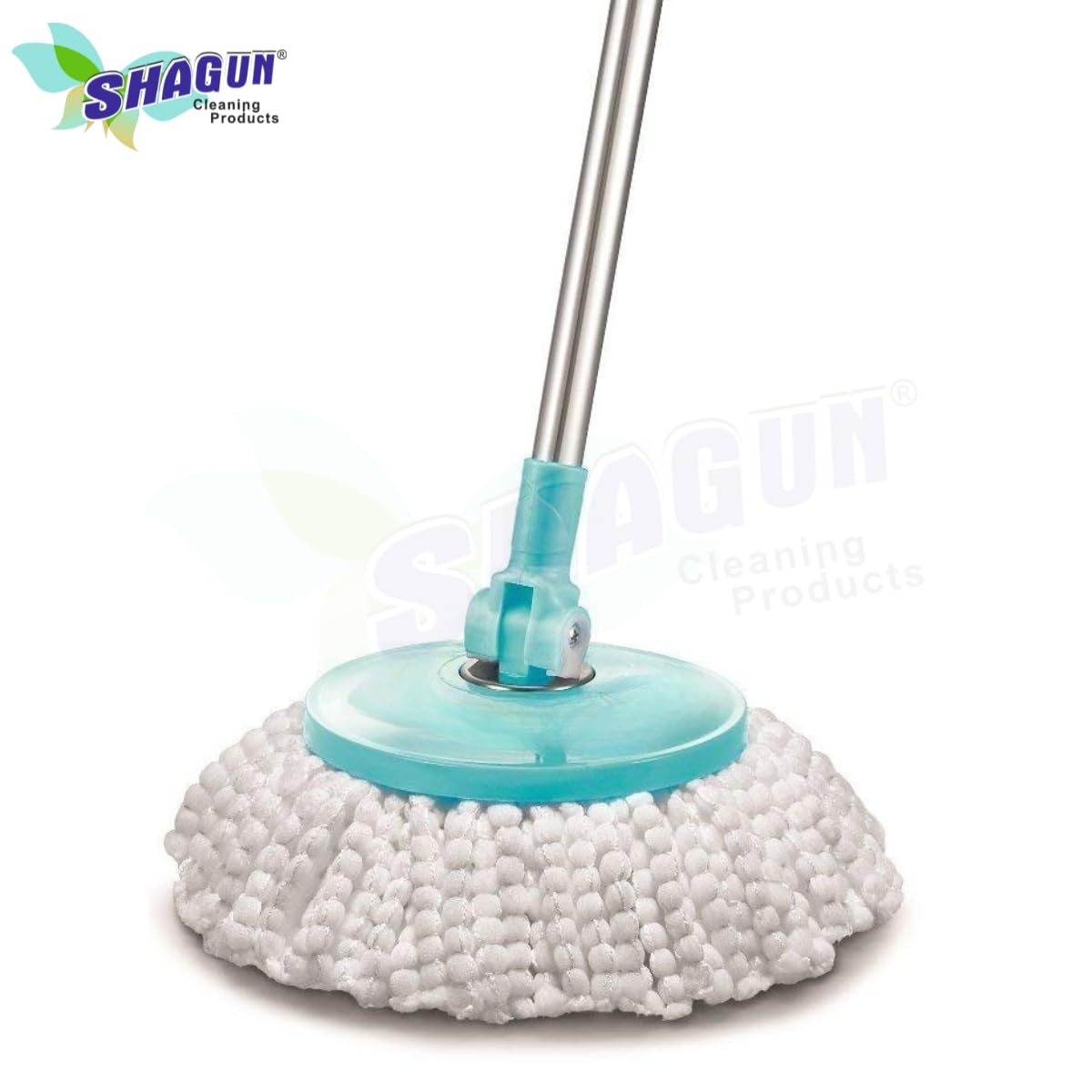 SHAGUN 360° Spin Mop 7L Plastic Basket & Handle Best for House Cleaning, Office Cleaning (Blue)