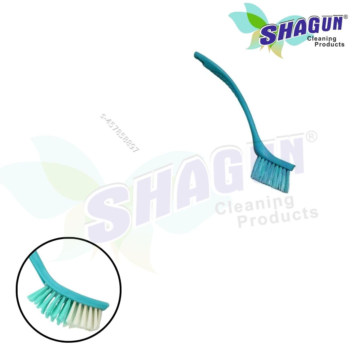 SHAGUN Heavy-Duty Scrub Brush with Long Handle | Stiff Bristles, Multipurpose Cleaning