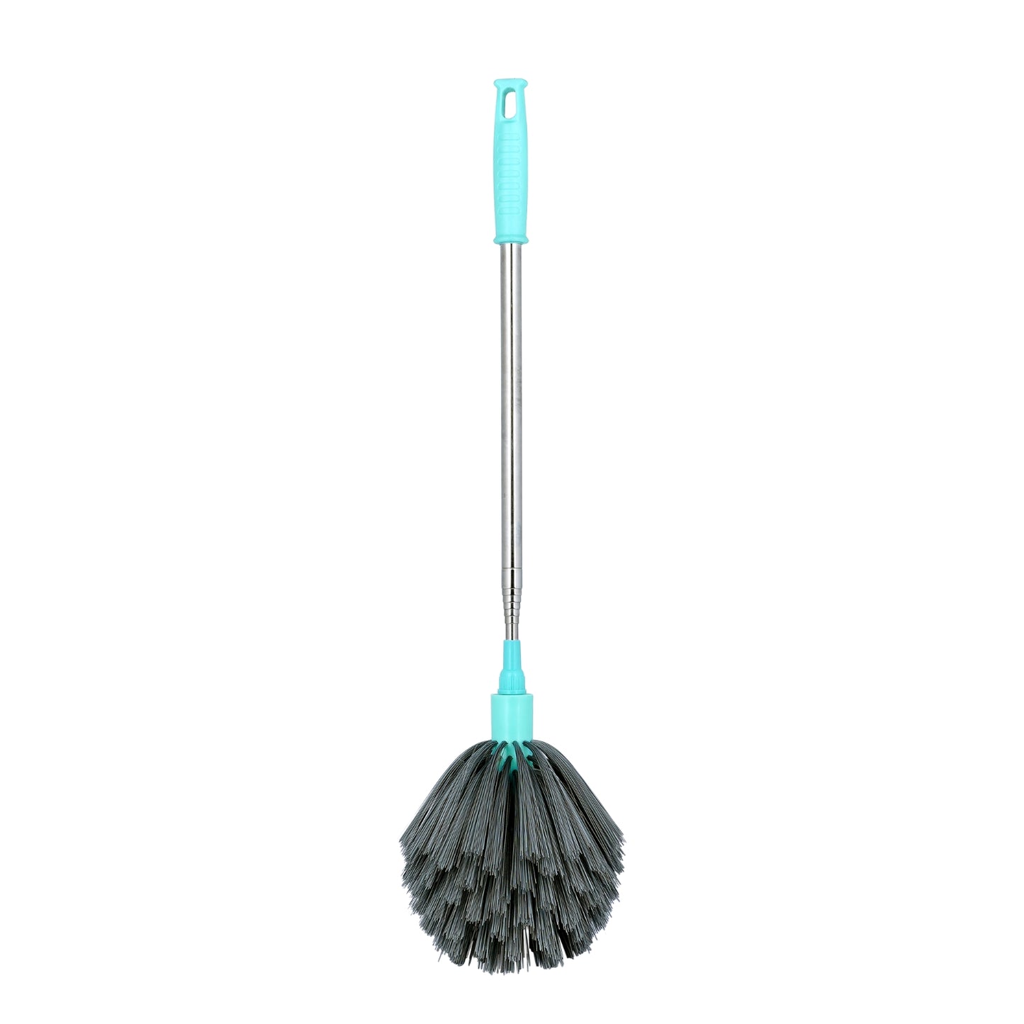 SHAGUN Lotus Jala – Extendable Telescopic Ceiling & Fan Duster with Soft Bristles and Steel Rod, Sea Green Handle