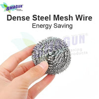 SHAGUN Dil Se Stainless Steel Scrubber – Pack of 6 | Heart-Shaped Metal Scrub Pad for Utensils & Kitchen Cleaning (15g Each)