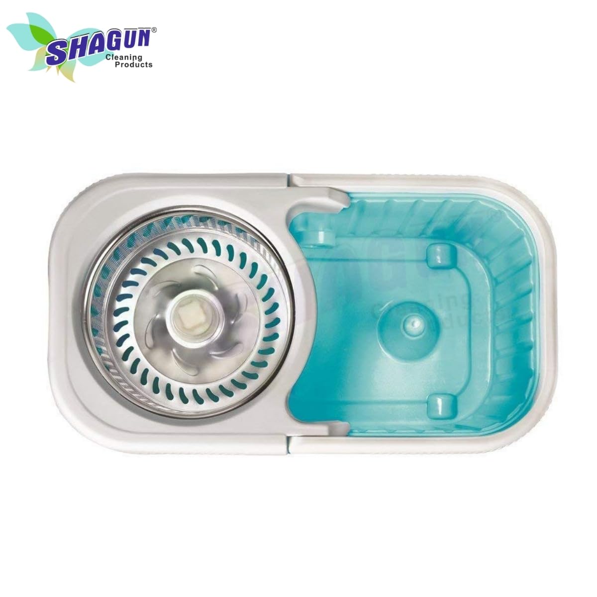 SHAGUN 8L Steel Spin Mop with Complete Kit Best for House & Kitchen Cleaning (Blue)