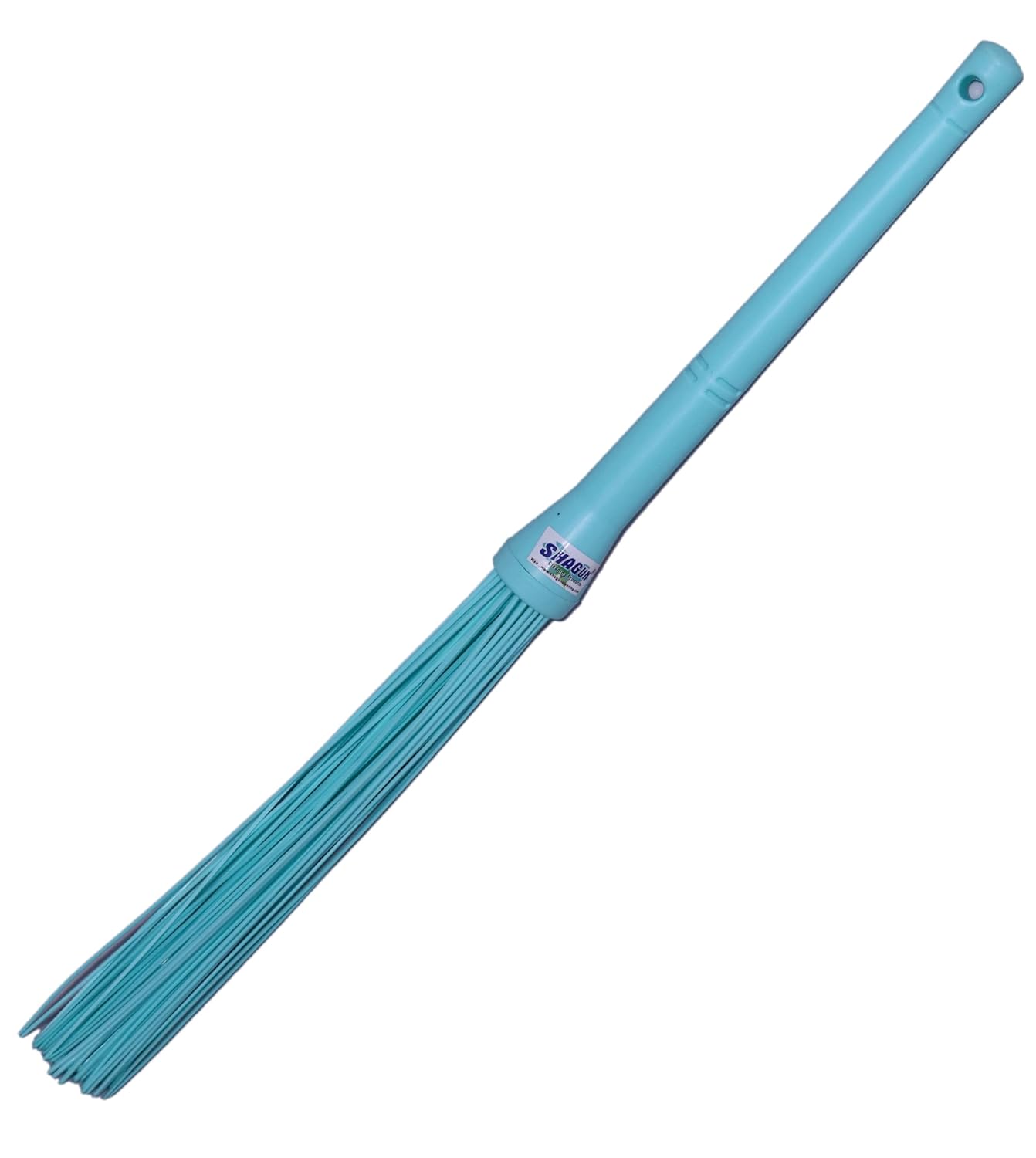 SHAGUN Premium Plastic Stick Broom | Heavy-Duty Fiber Bristles | Washable, Non-Shedding & Long-Lasting | Ideal for Wet & Dry Cleaning | Indoor & Outdoor Use